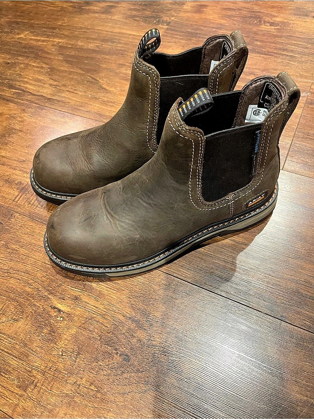 Ariat Riveter Chelsea Work Boots Chelsea Work Boots Brown Leather